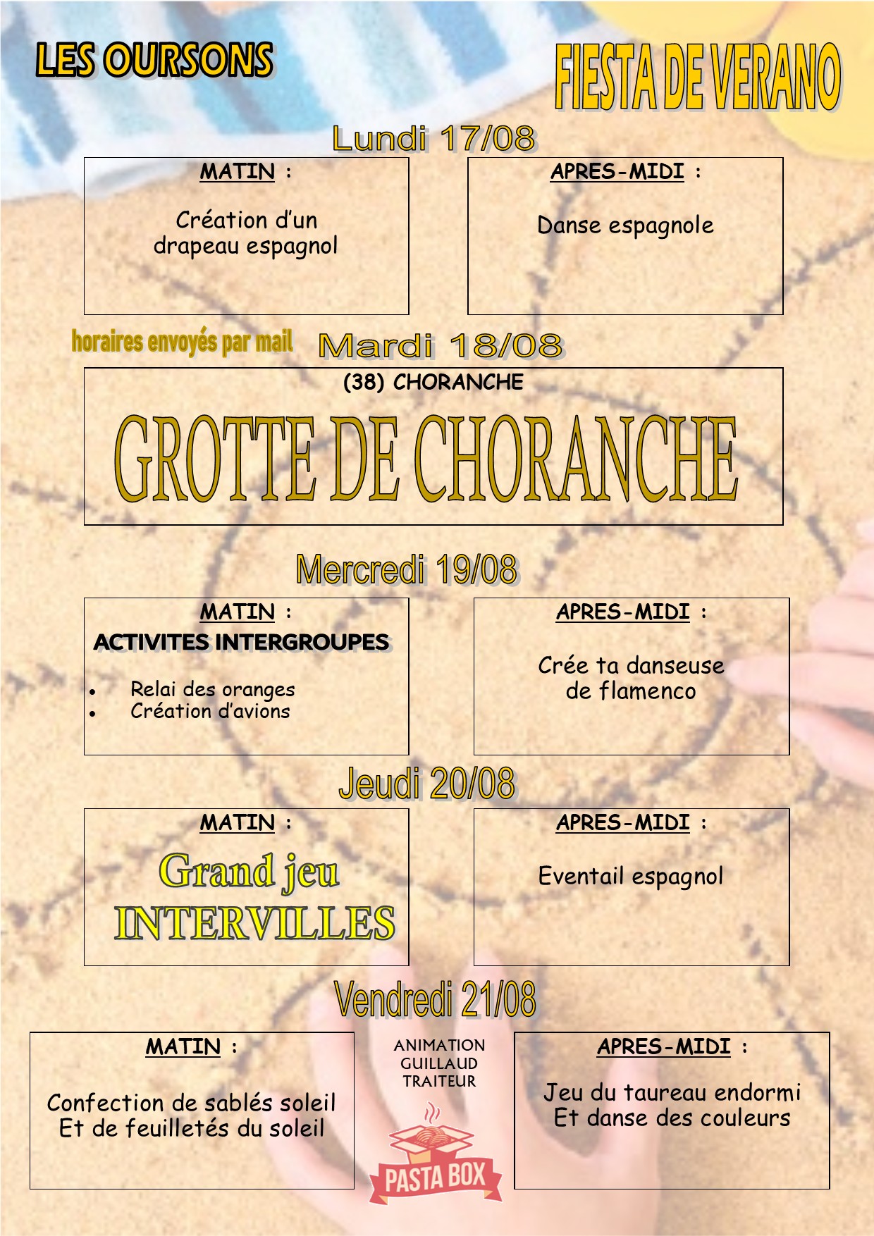 VACANCES ETE 2026 oursons